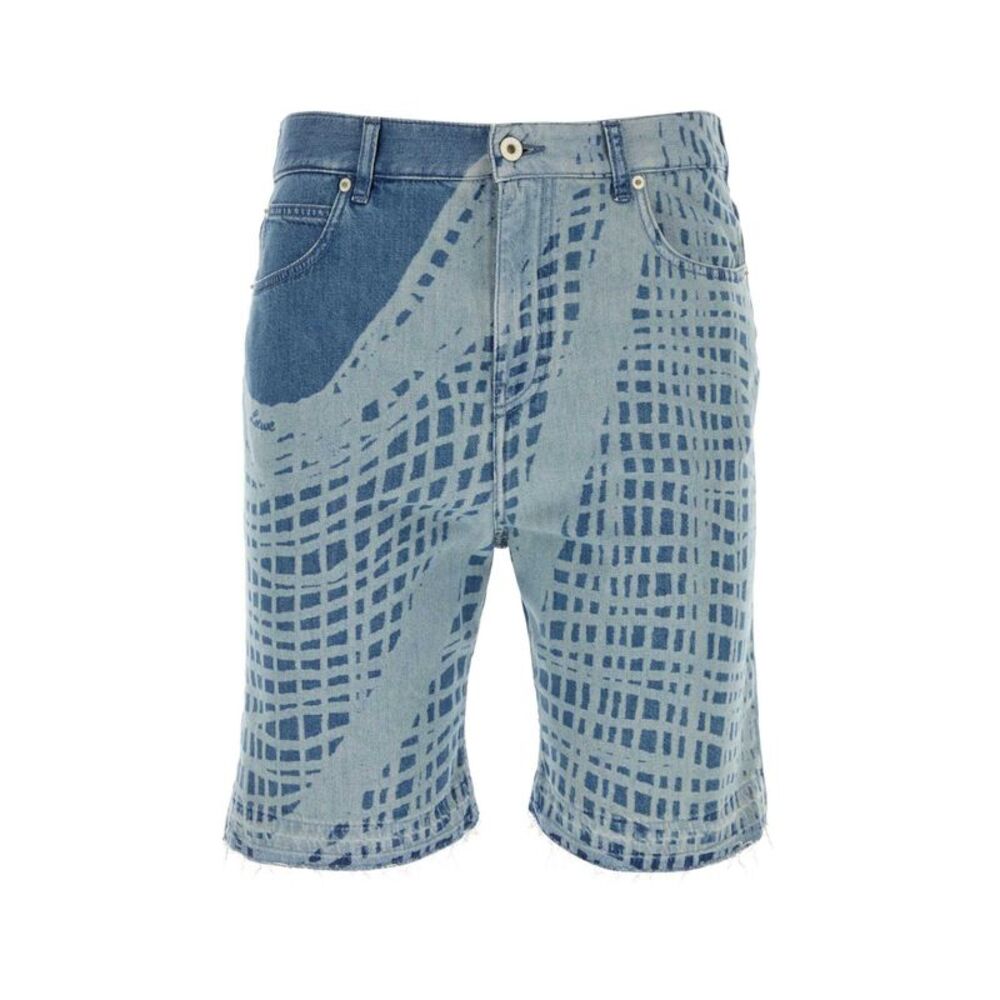 Loewe Paula's Ibiza Men Printed Denim Bermuda Shorts